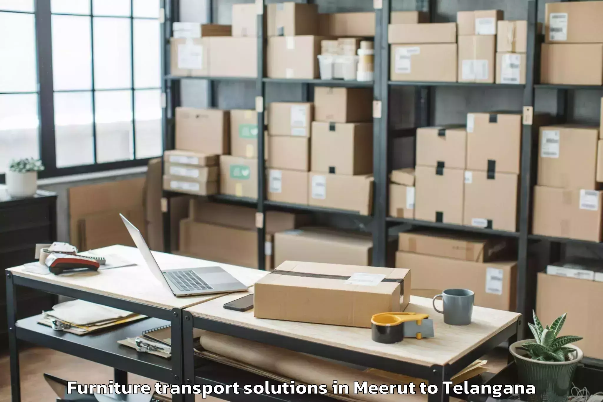 Expert Meerut to Waddepalle Furniture Transport Solutions